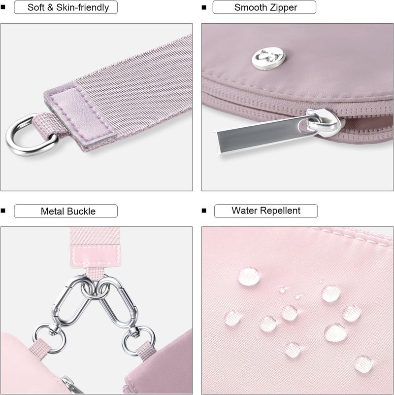 Babysun Mini Zip Around Dual Pouch Wristlet With 2 Straps Wristlet Keychain Wallet for Women Coin Purse Small Cute for Teen Girl - Image 5